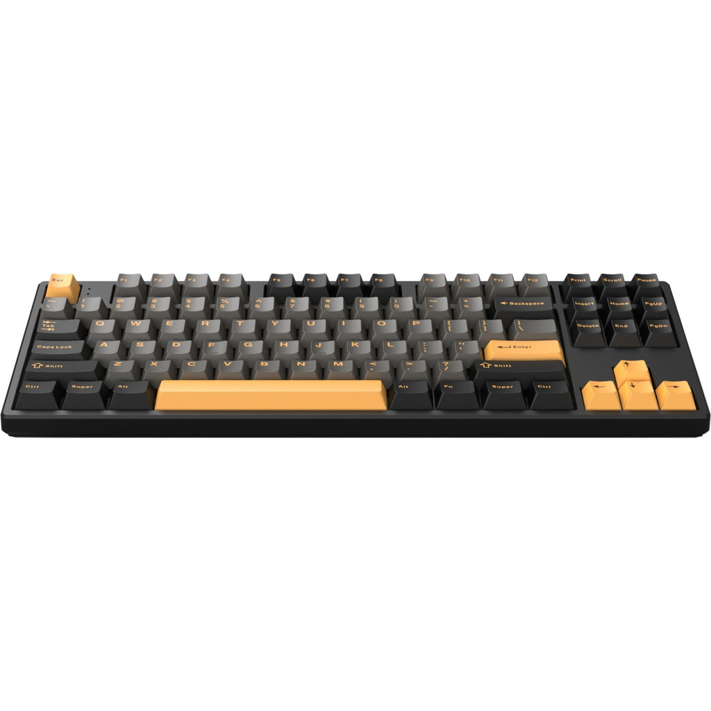 Helloganss hs87t gg01, toetsenbord (wit, us lay-out, gateron yellow, tkl, rgb leds, pbt doubleshot keycaps, hot swap, 2,4 ghz bluetooth usb-c)