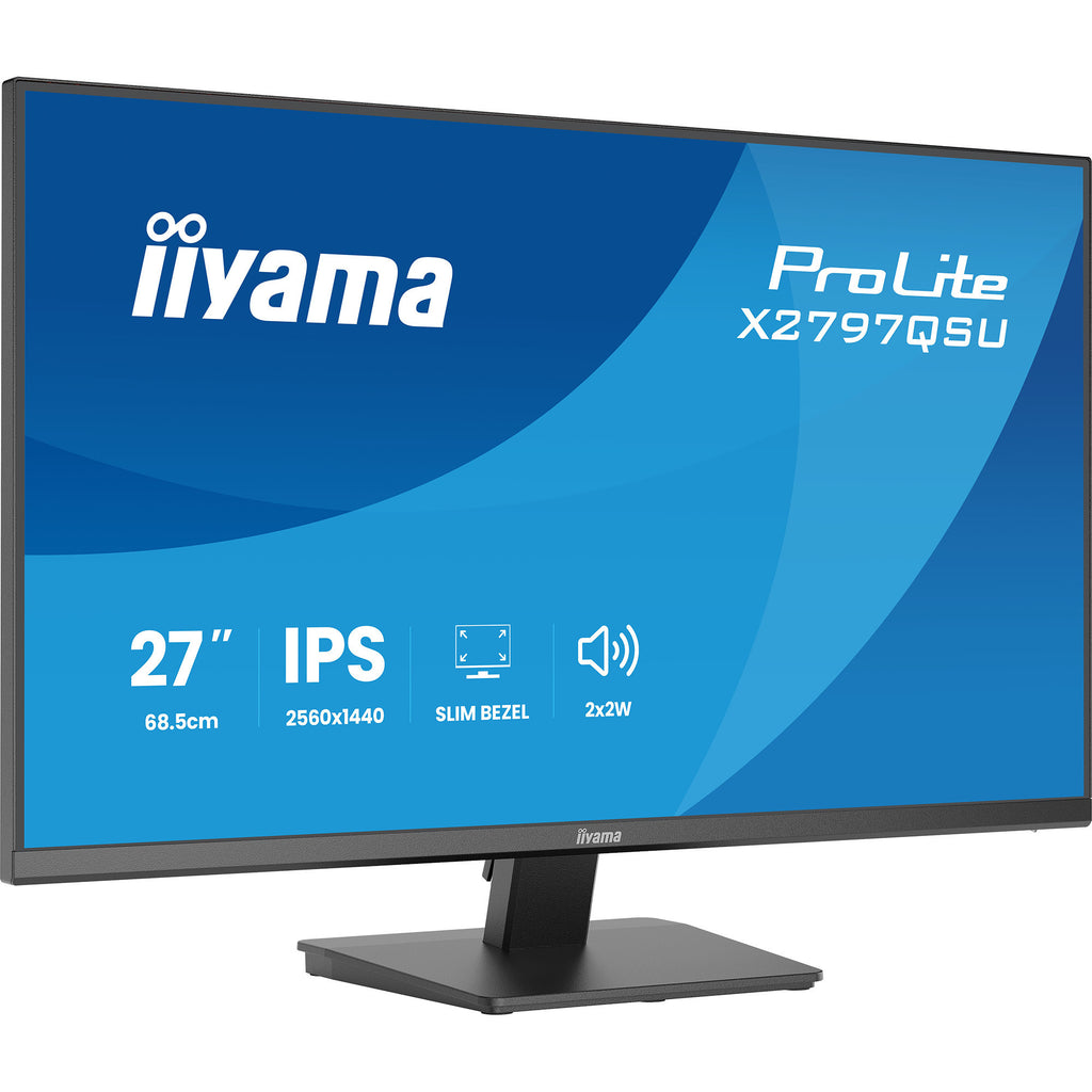 Iiyama prolite x2797qsu-b1 27 monitor (zwart (mat), hdmi, displayport, usb, audio)