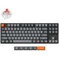 Keychron k8 max-h1 rgb mechanisch toetsenbord (zwart, us lay-out (qwerty), super red, 80% (tkl) , rgb leds, osa double-shot pbt, hot swap, usb-c | 2.4 ghz | bluetooth 5.1)