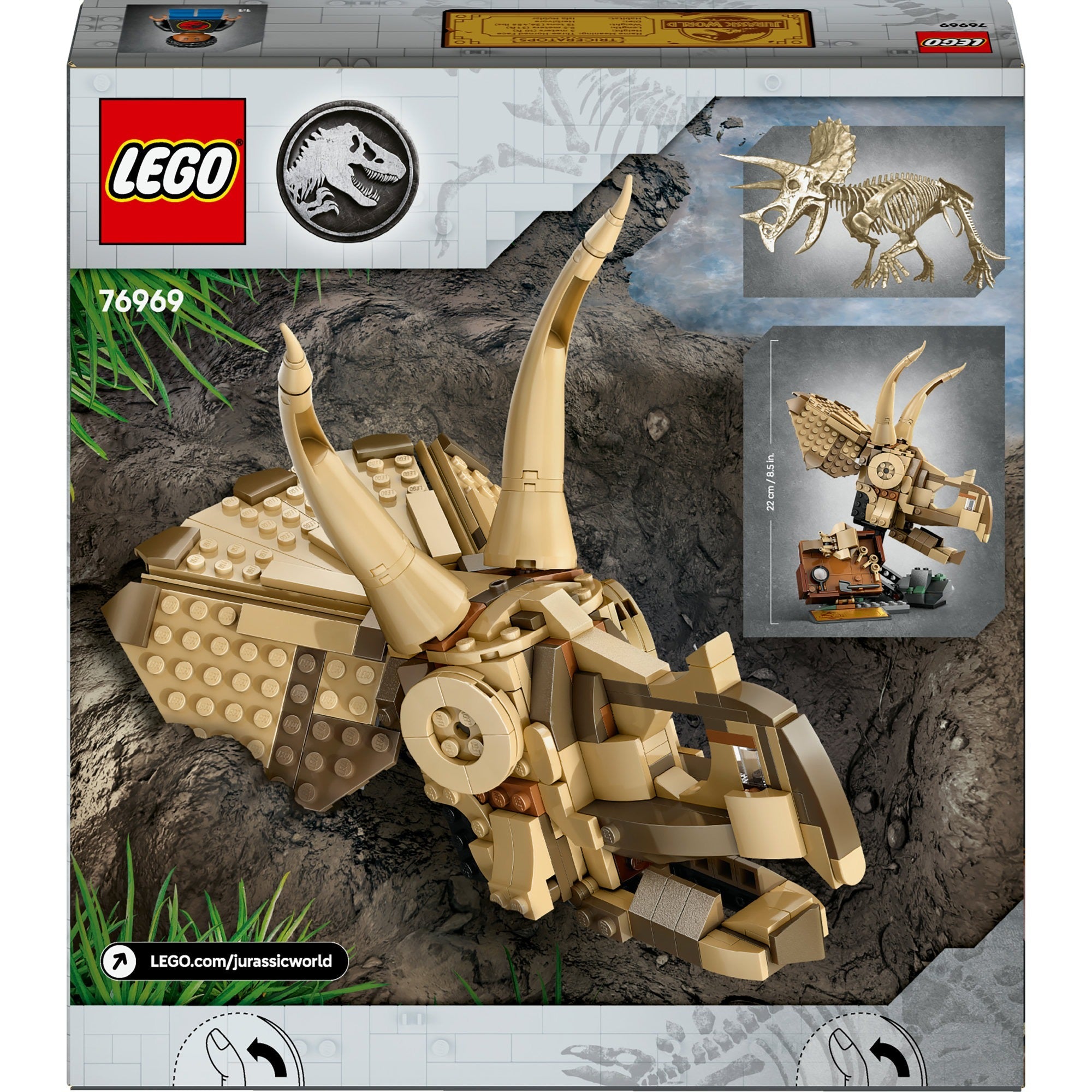 Lego Jurassic World 76969 Dinosaurierfossil: Triceratops-Schädel