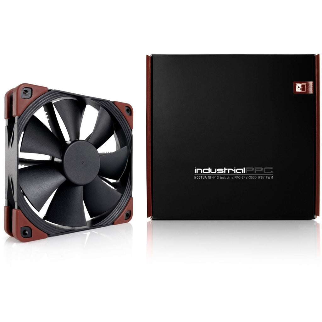 Noctua nf-f12 industrialppc-24v-3000 sp case fan (zwart, 120 x 120 x 25 mm, pwm)