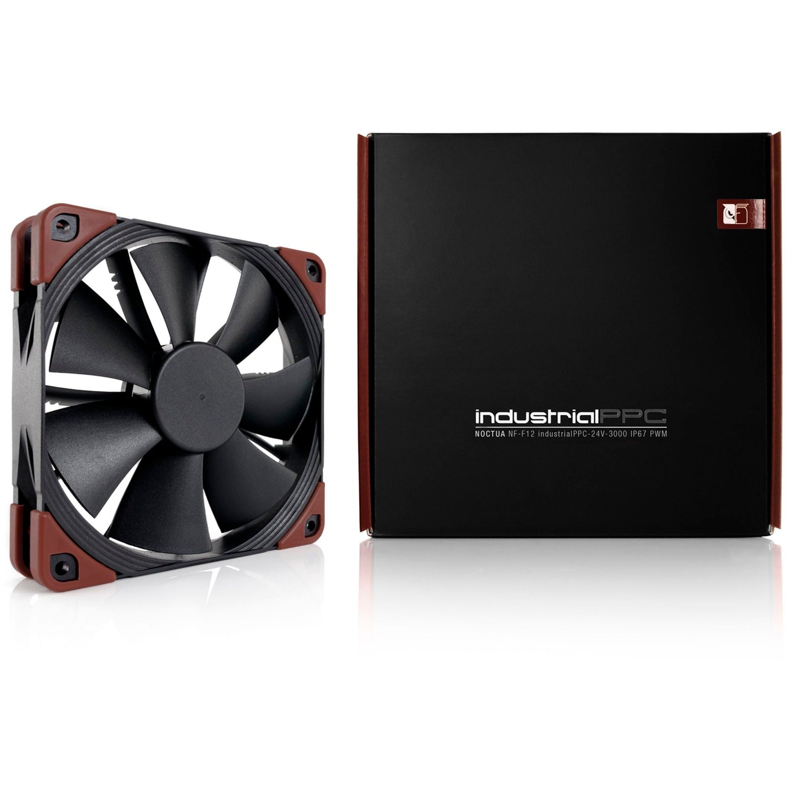 Noctua nf-f12 industrialppc-24v-3000 sp case fan (zwart, 120 x 120 x 25 mm, pwm)