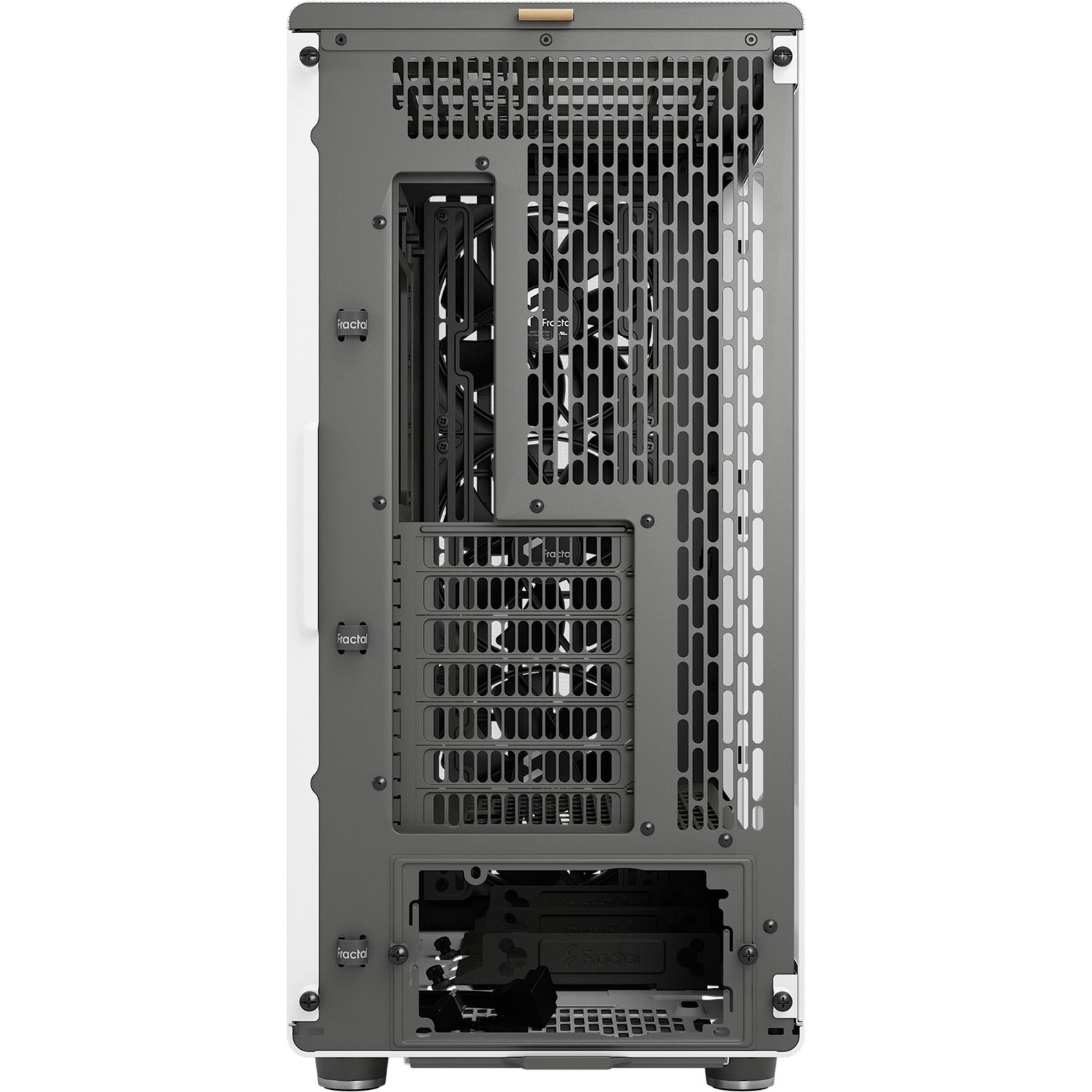 Fractal design north xl rc chalk white tg clear midi tower behuizing (wit houtkleur | 2x usb-a | 1x usb-c | tempered glass)