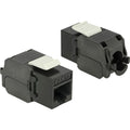 Delock keystone module rj45 jack > lsa cat.6a utp (zwart)