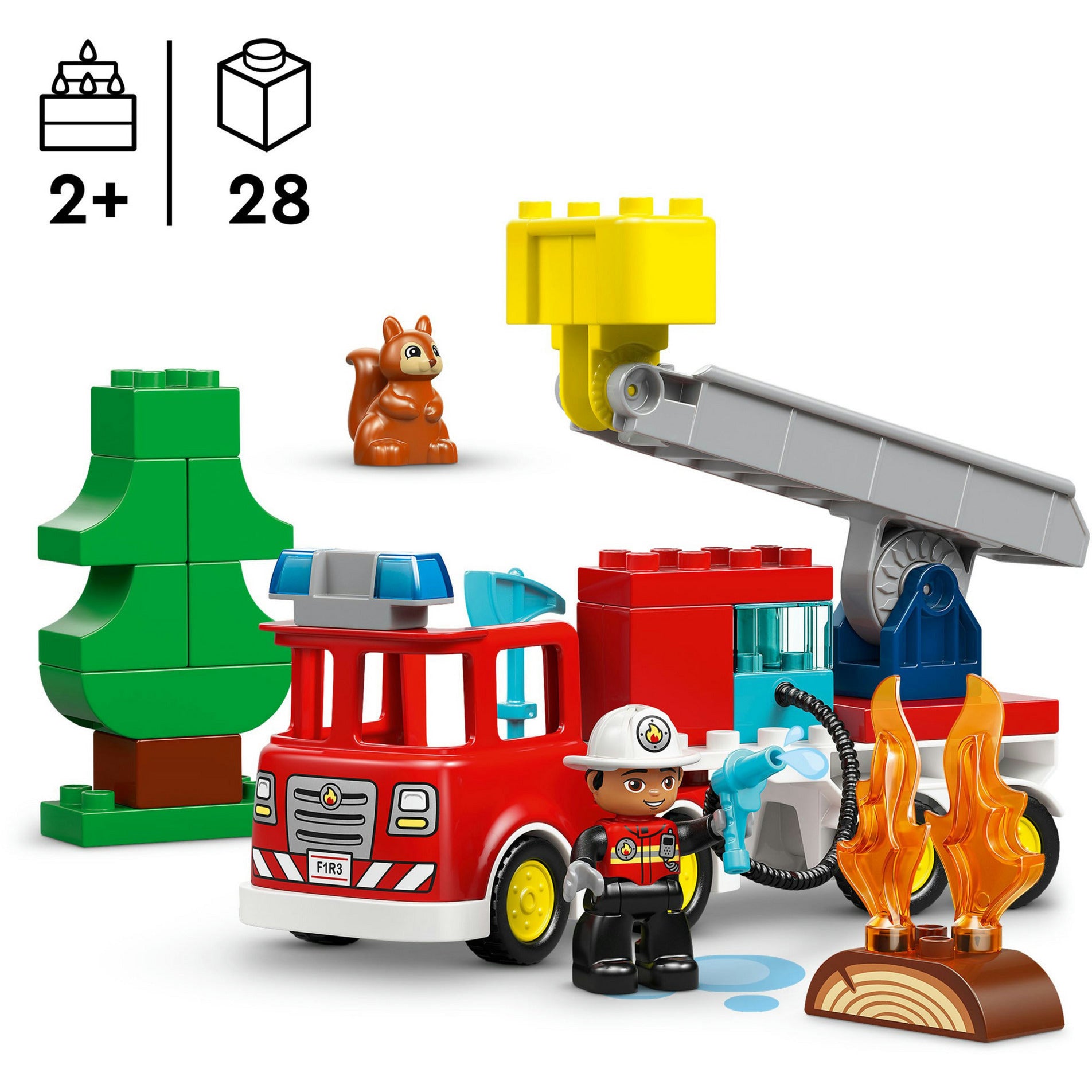 LEGO Duplo 10473 Feuerwehrwagen mit Schlauch und Feuerwehrmann