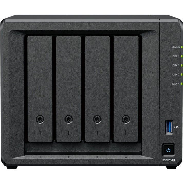 Synology diskstation ds925+ nas (zwart, 2x 2.5gbe lan, 2x usb 3.2 gen 1)