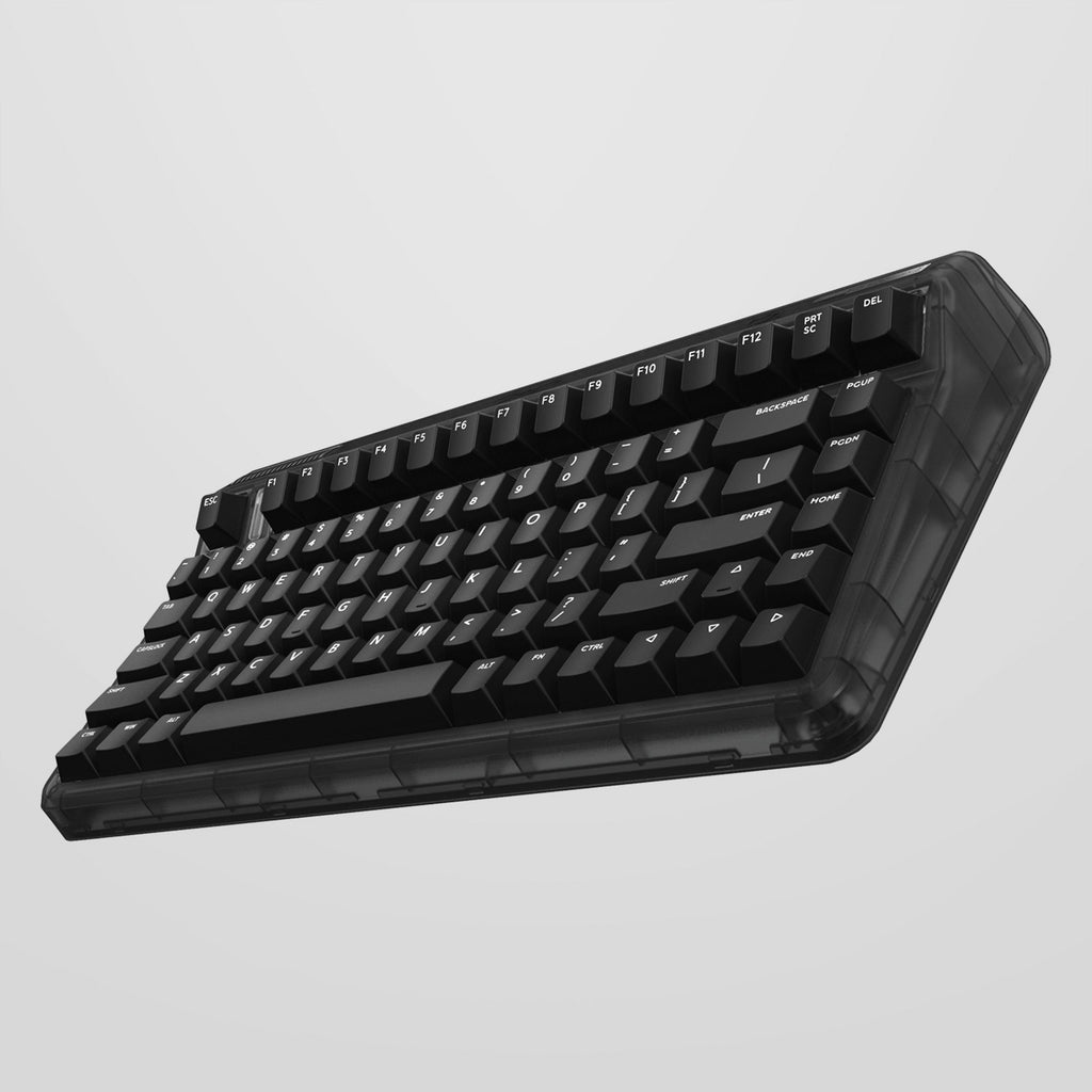 Iqunix og80 dark side wireless mechanical keyboard (zwart, us lay-out (qwerty), gateron brown, 80% (tkl), rgb leds, hot-swappable, pbt, 2.4ghz | bluetooth 5.1 | usb-c)