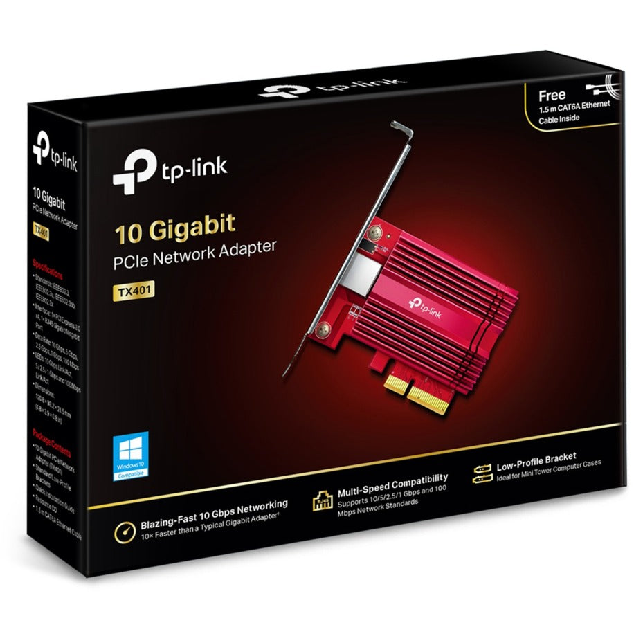 Tp-link tx401 gigabit pci express netwerk adapter netwerkadapter (rood)