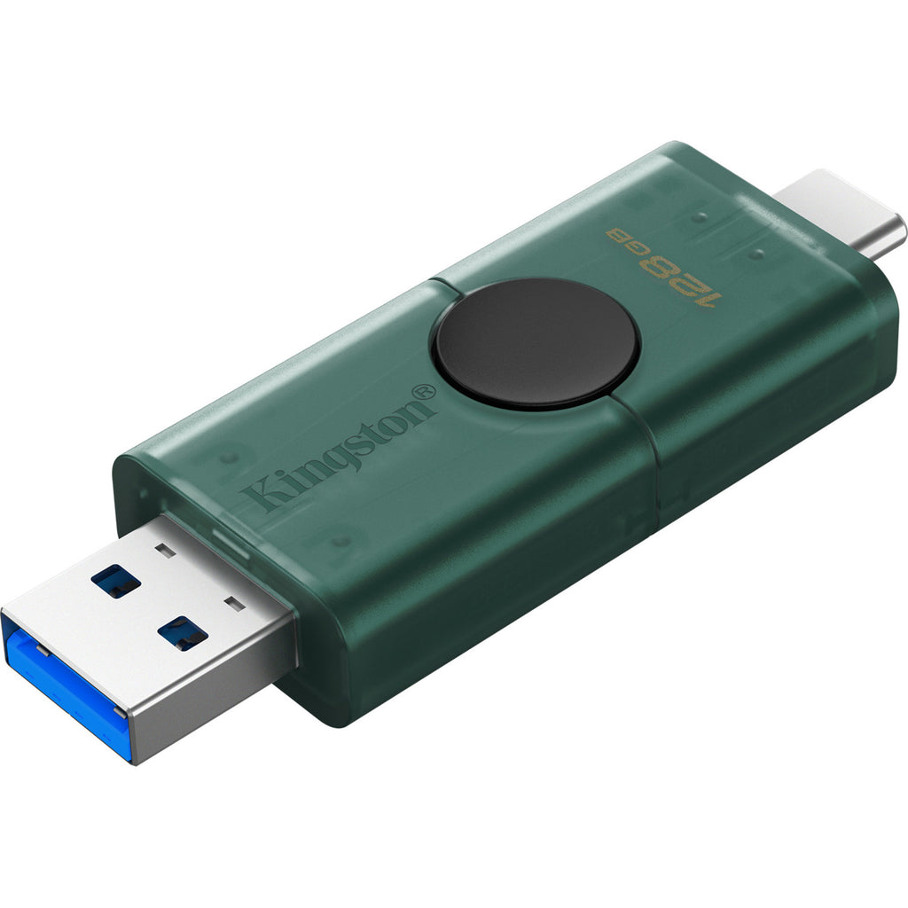 Kingston datatraveler duo 128 gb usb-stick (groen zwart, dtdeg2 128gb)