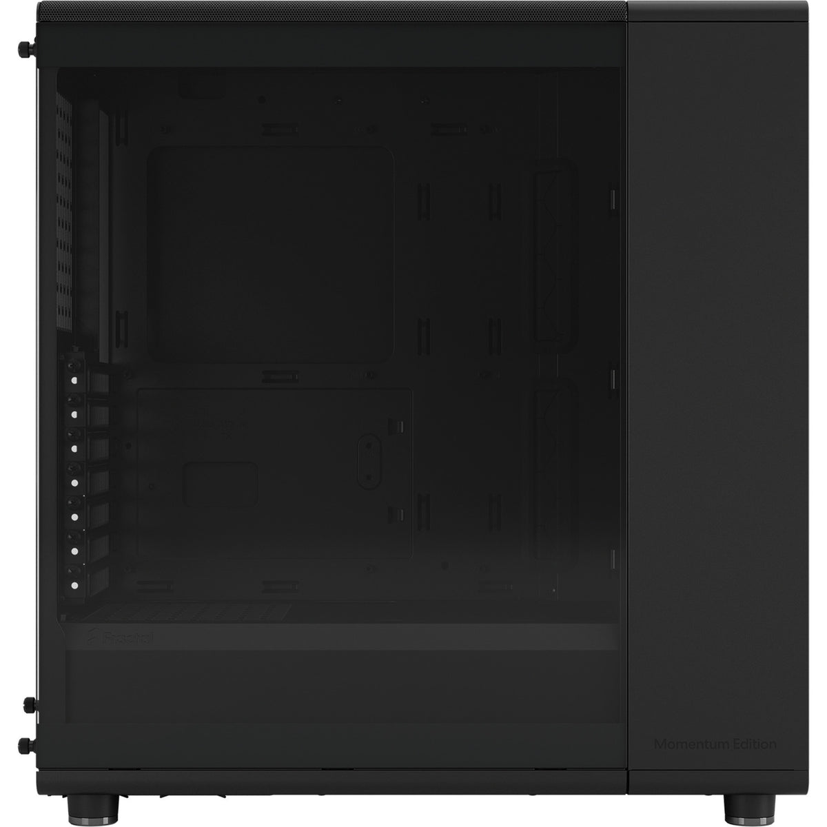 Fractal design north - momentum edition midi tower behuizing (zwart houtkleur | 2x usb-a | 1x usb-c | tempered glass)