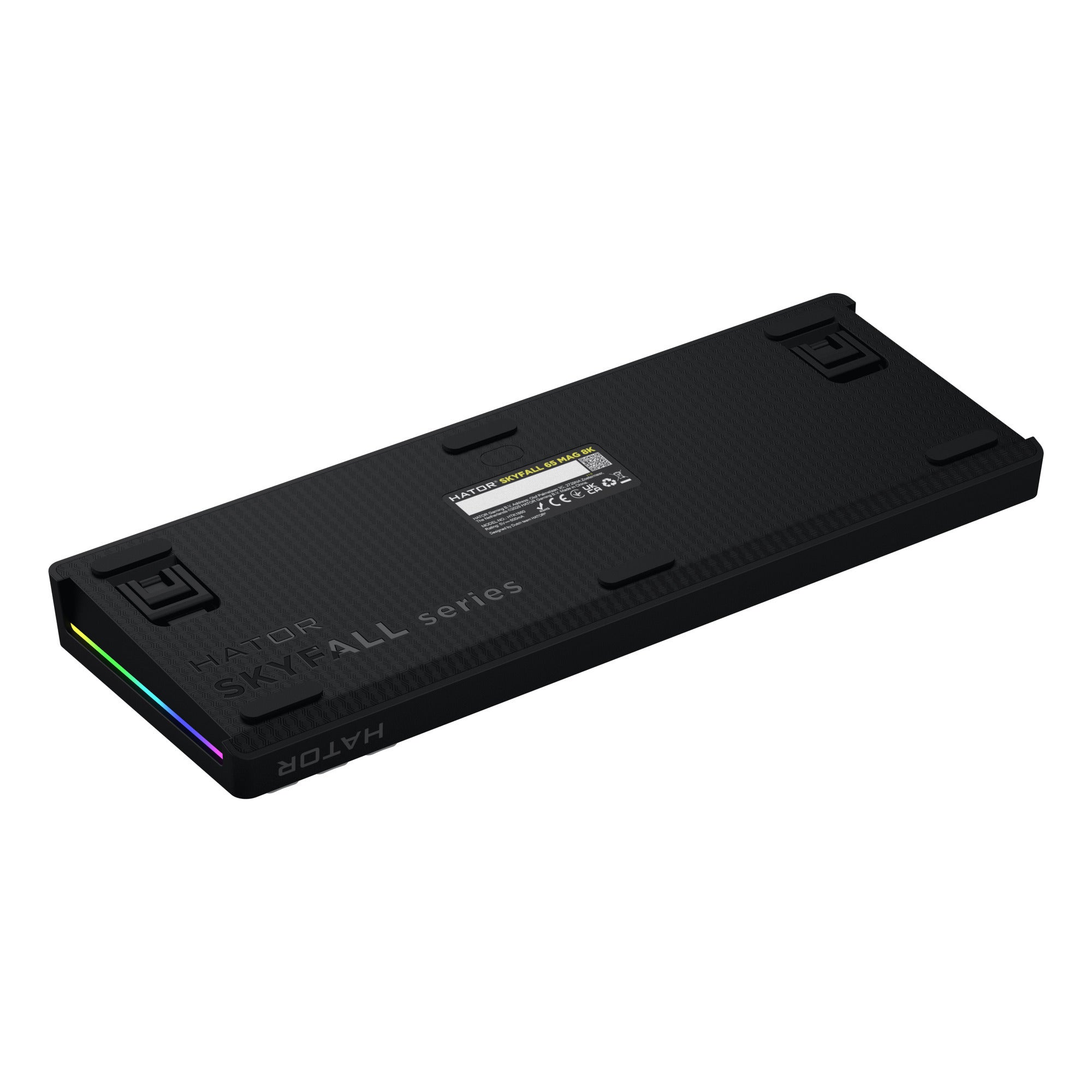 Hator skyfall mag ultra 8k rgb mechanisch gaming toetsenbord (zwart, us lay-out (qwerty), hator aurum ice, 65%, rgb, double-shot pbt, hot-swap)
