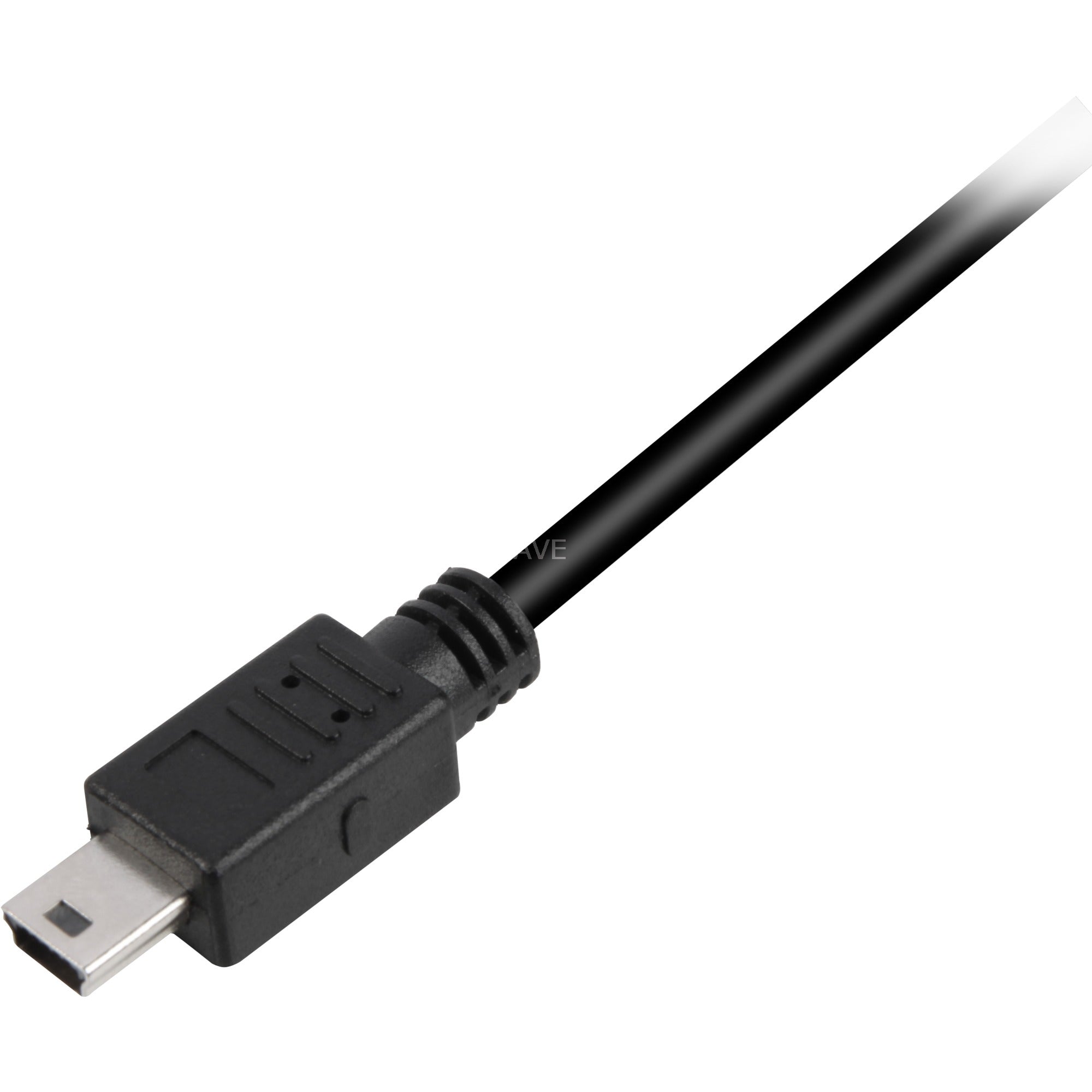Sharkoon usb-a 2.0 > mini usb-b kabel (zwart, 3 meter, dubbele afscherming)