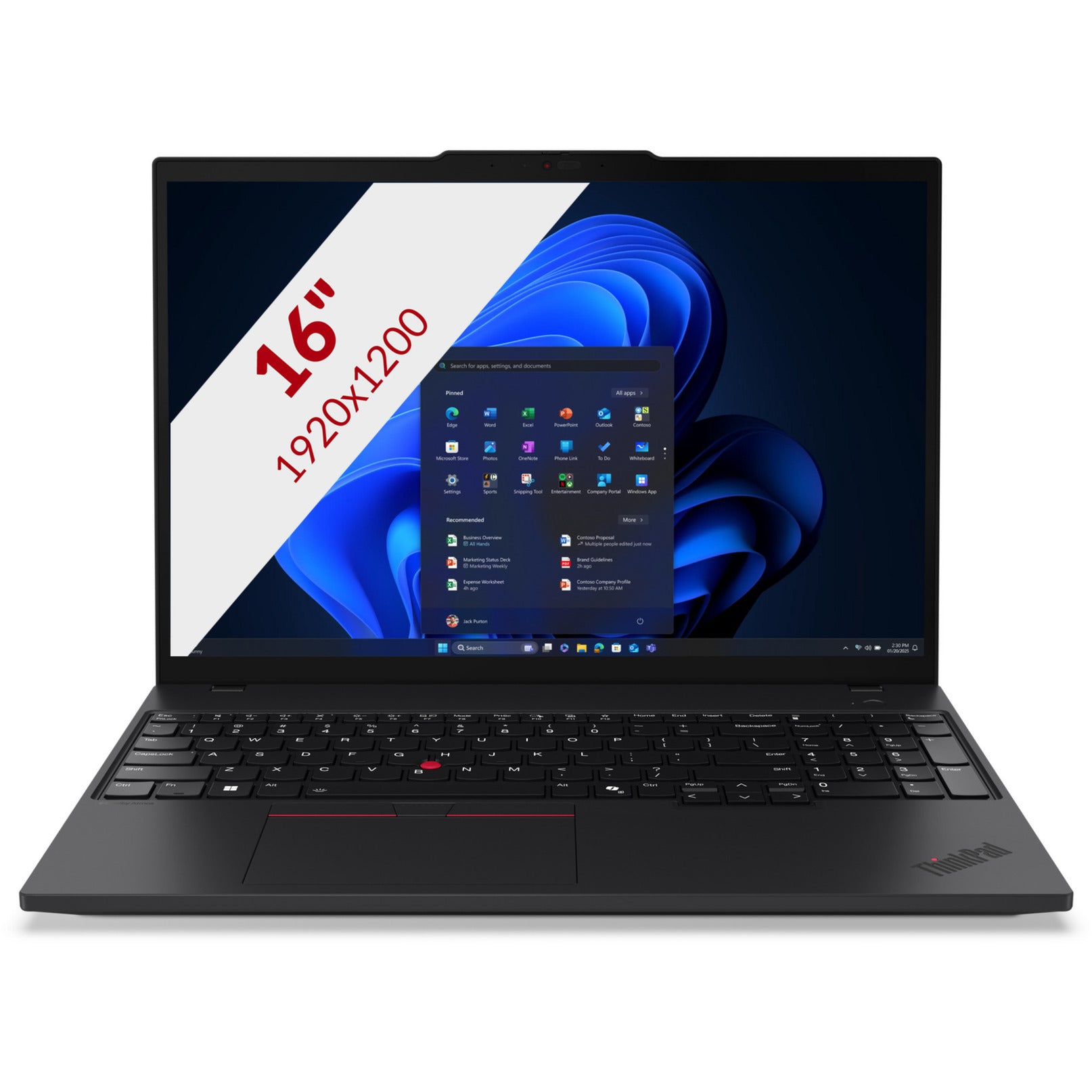 Lenovo thinkpad t16 gen 4 (21qe005bmh) 16 laptop (zwart | core ultra 5 225u | intel graphics | 16 gb | 512 gb ssd)