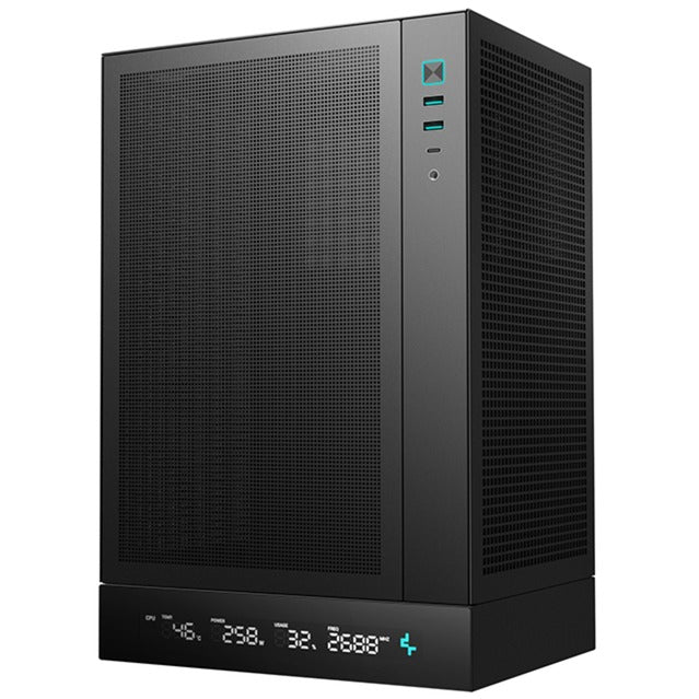 Deepcool ch170 digital mini tower behuizing (zwart | 2x usb-a | 1x usb-c)