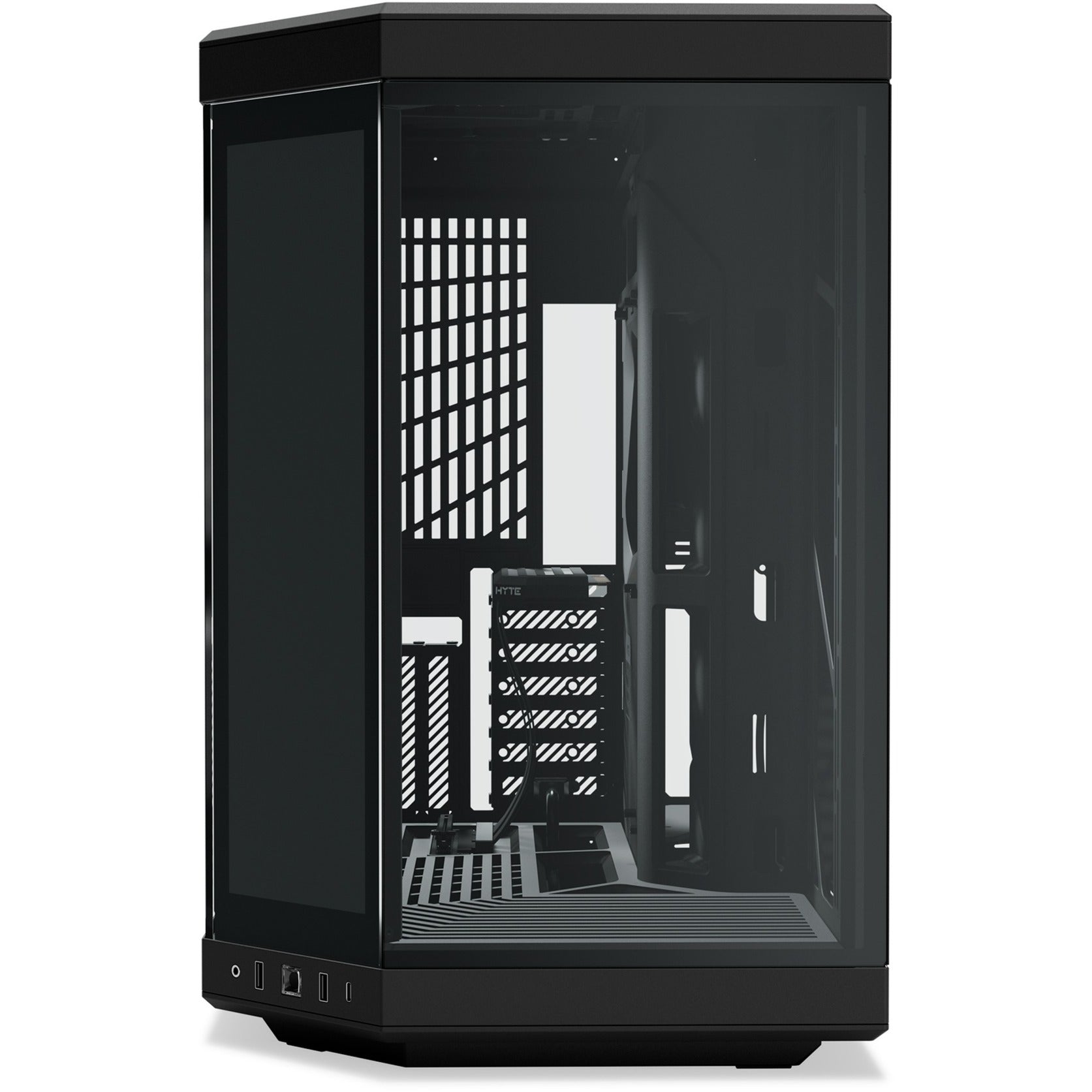 Hyte y70 touch infinite midi tower behuizing (zwart | 2x usb-a | 1x usb-c | tempered glass)