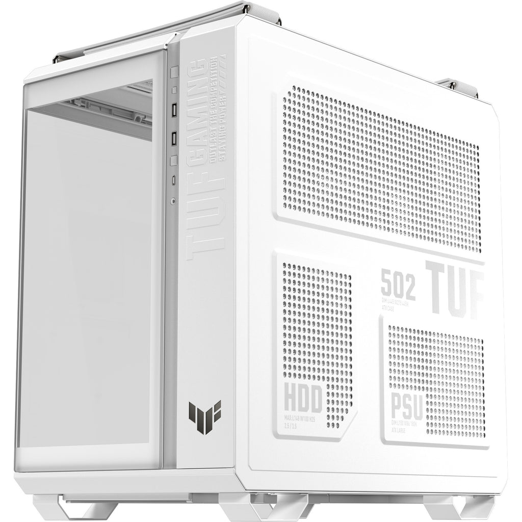 Asus tuf gaming gt502 horizon argb midi tower behuizing (wit | 3x usb-a | 1x usb-c | tempered glass)