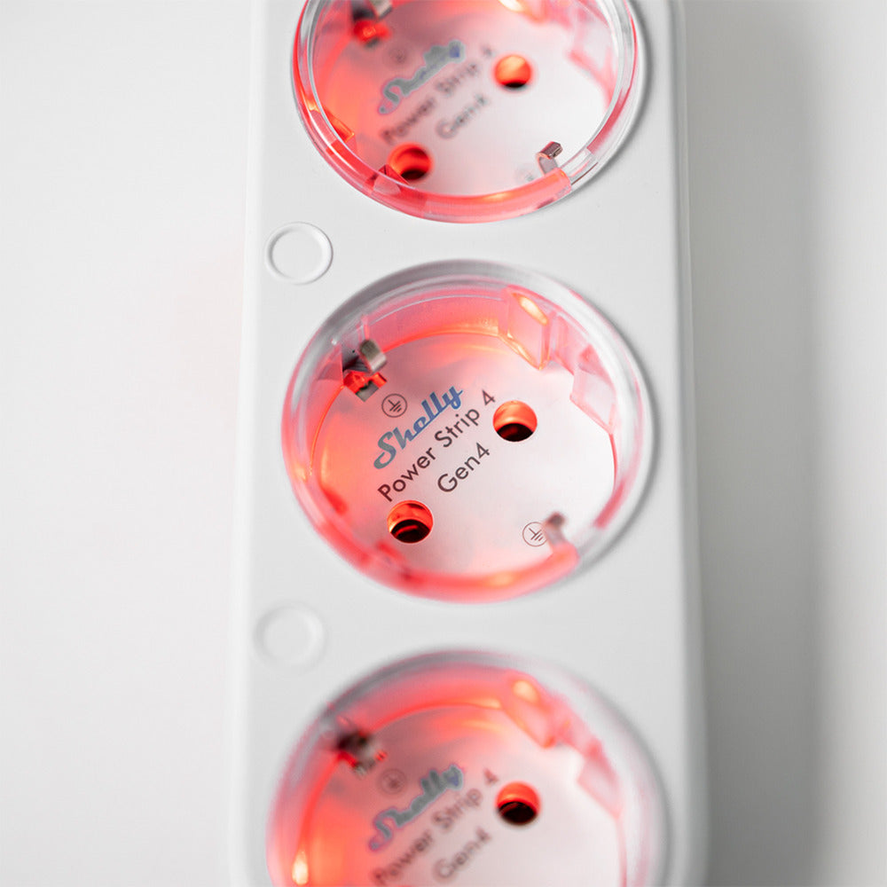 Shelly power strip gen4 stekkerdoos (wit, wifi, bluetooth, zigbee)