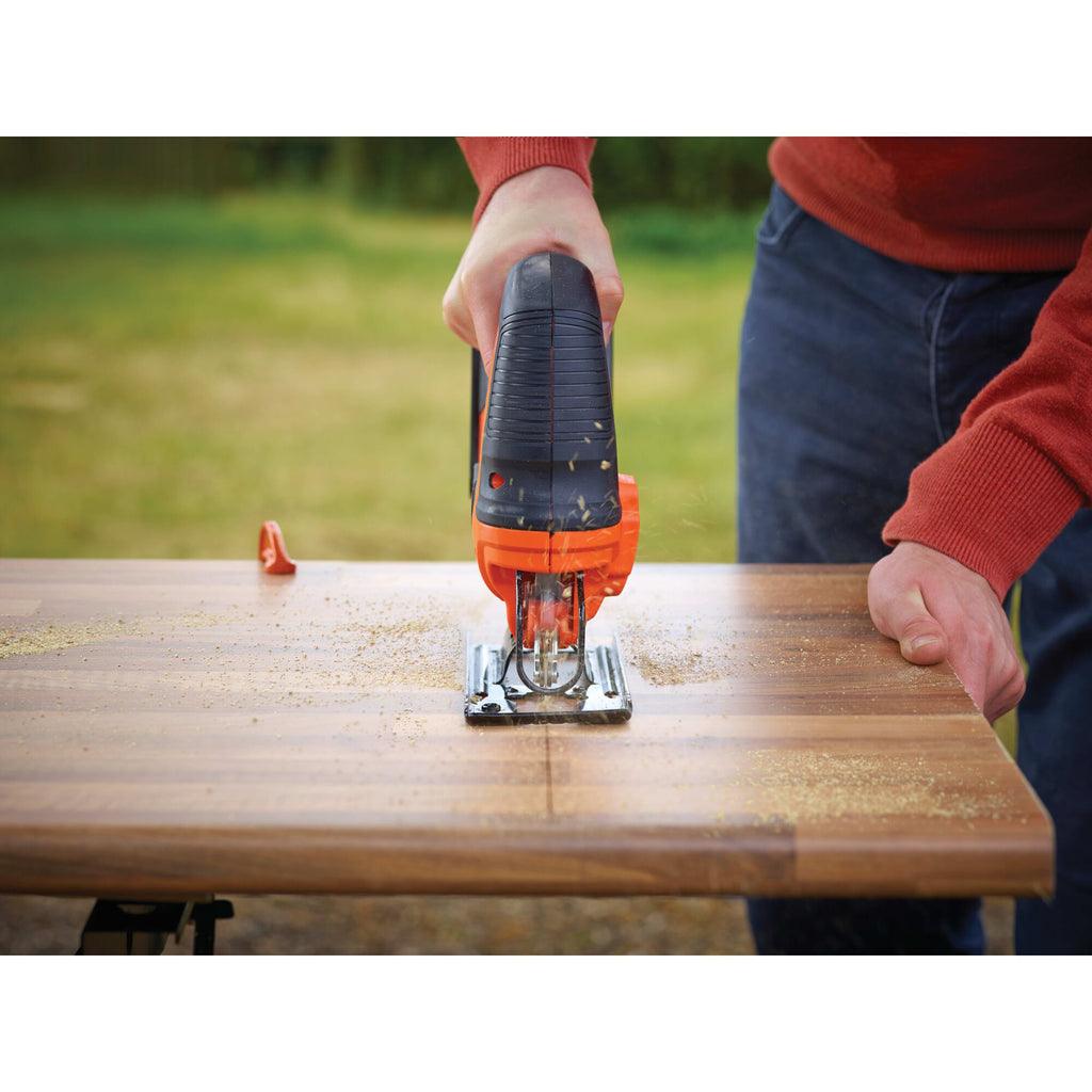 Black+decker 18v schroefklopboormachine + 18v pendeldecoupeerzaag bundel (zwart oranje)