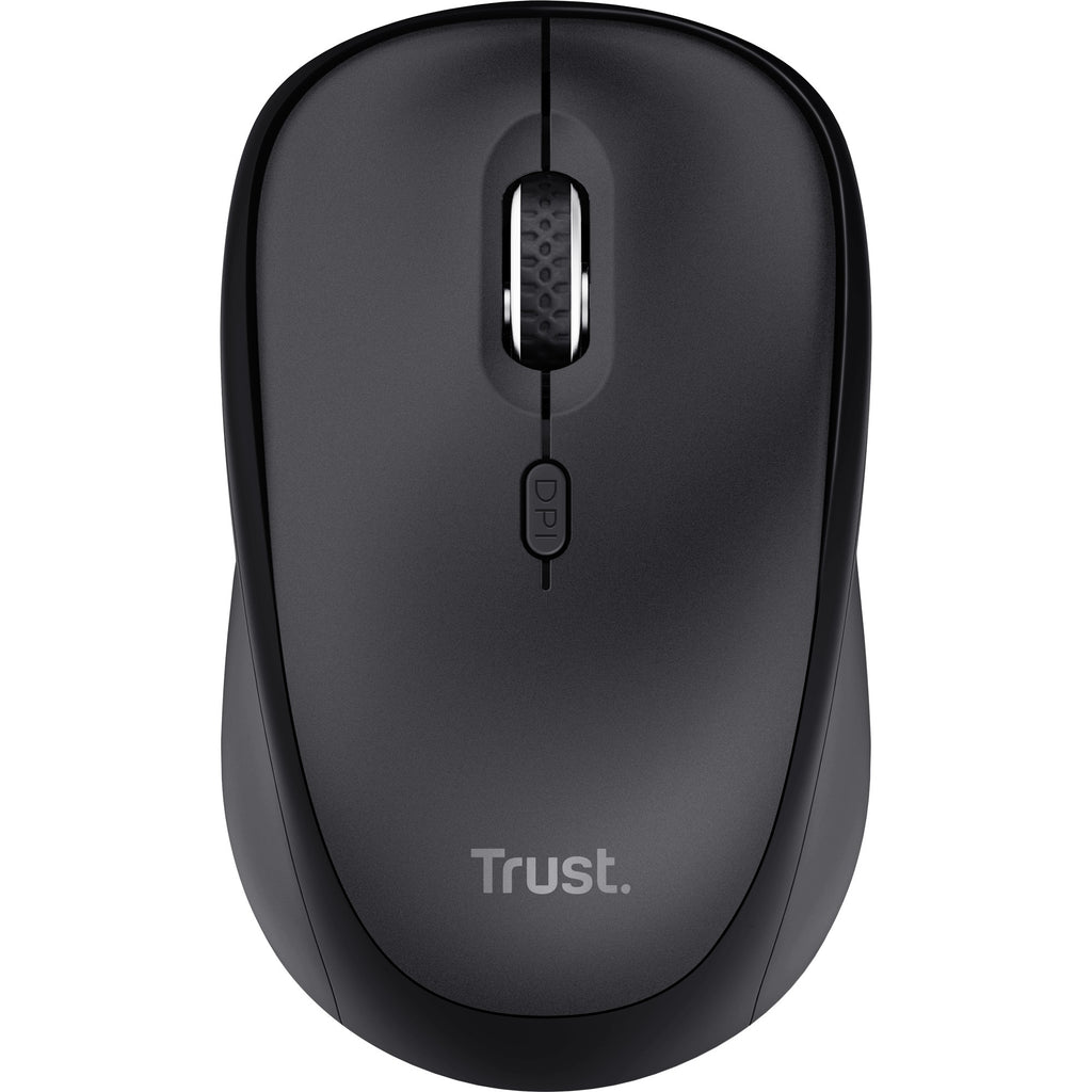 Trust ody ii stille draadloze toetsenbord- en muisset desktopset (zwart, us lay-out (qwerty), membraan, 100%, 800 dpi - 1.600 dpi)