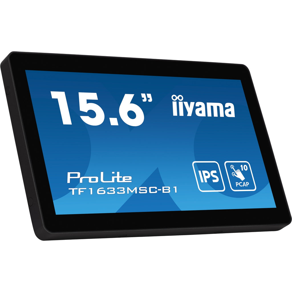 Iiyama prolite tf1633msc-b1 15.6 touchscreen monitor (zwart, hdmi, displayport, 2x usb-a)