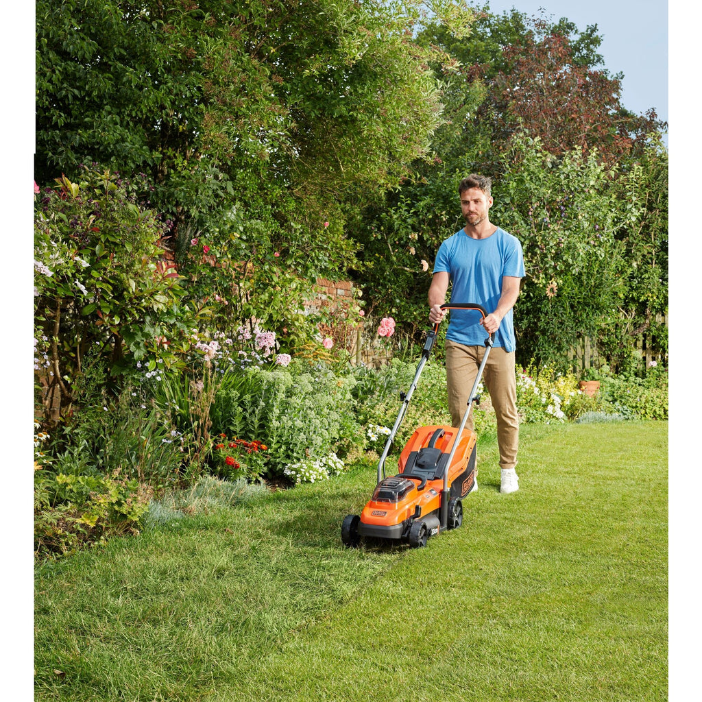 Black+decker bcmw3318l2-qw 2x 18v grasmaaier (oranje zwart, 2x 18v 2.5ah accu en oplader inbegrepen)