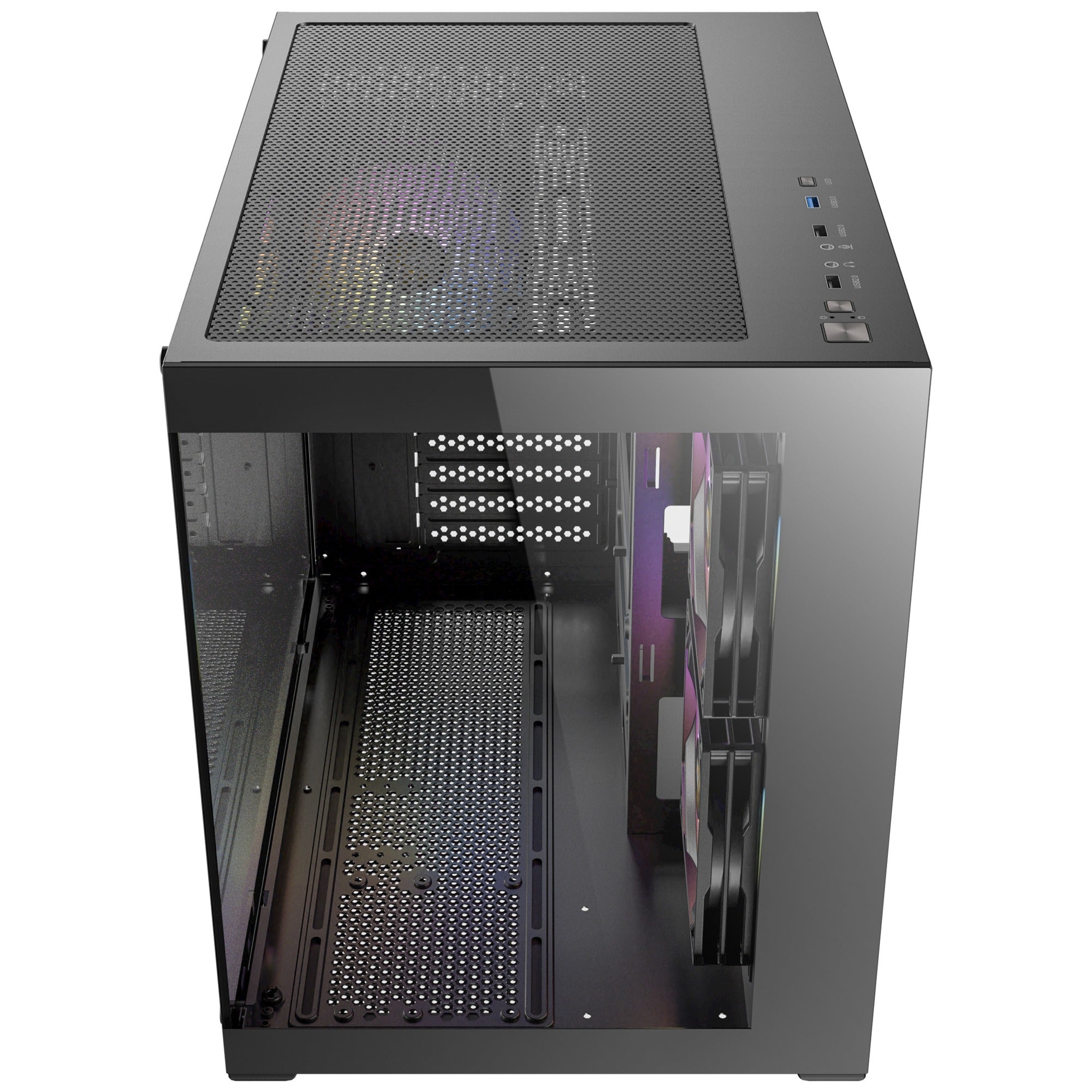Antec cx600m argb mini tower behuizing (zwart | 3x usb-a | tempered glass)
