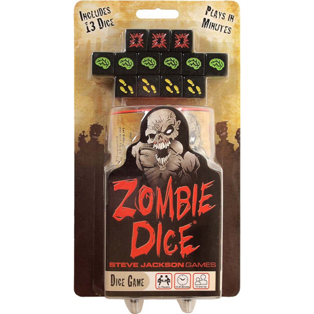 Zombie dice dobbelspel (engels, 2 - 8 spelers, 10 - 20 minuten, vanaf 10 jaar)