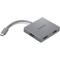Lenovo usb-c 4 in 1 hub gen2 usb-hub (grijs)