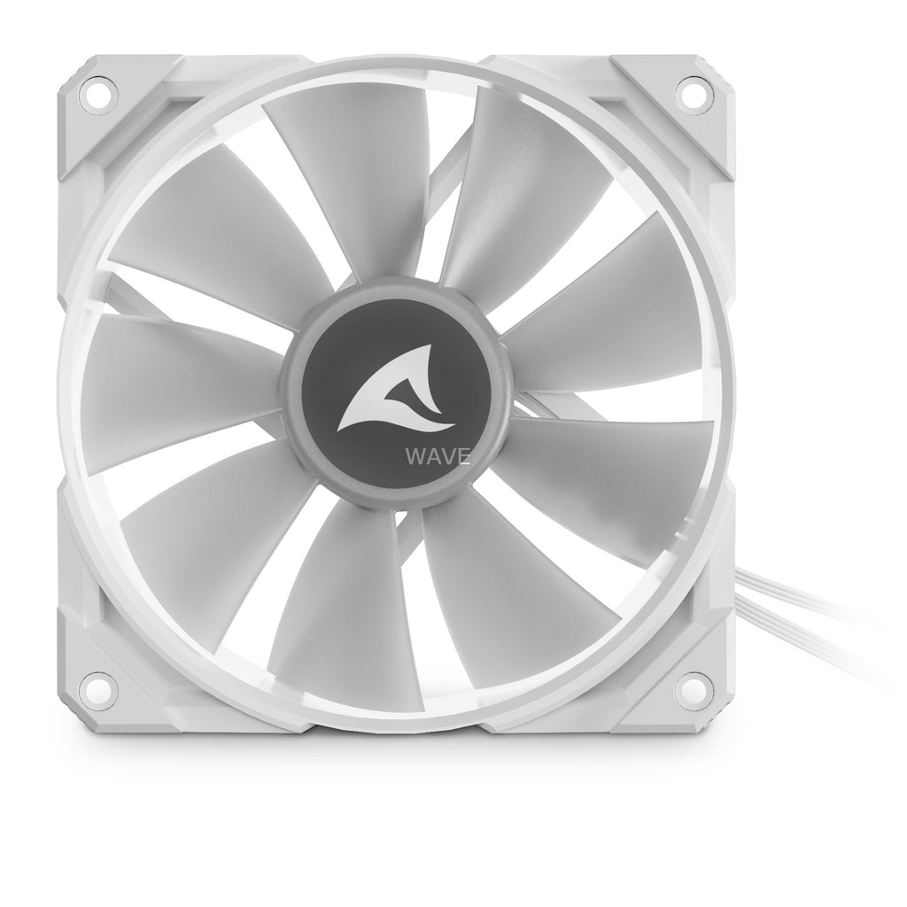 Sharkoon rebel f50 pwm rgb case fan (wit, 120 x 120 x 25 mm)