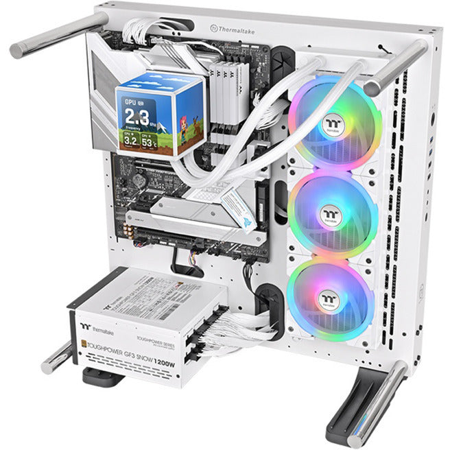 Thermaltake minecube 360 ultra argb sync aio liquid cooler - snow edition waterkoeling (wit)