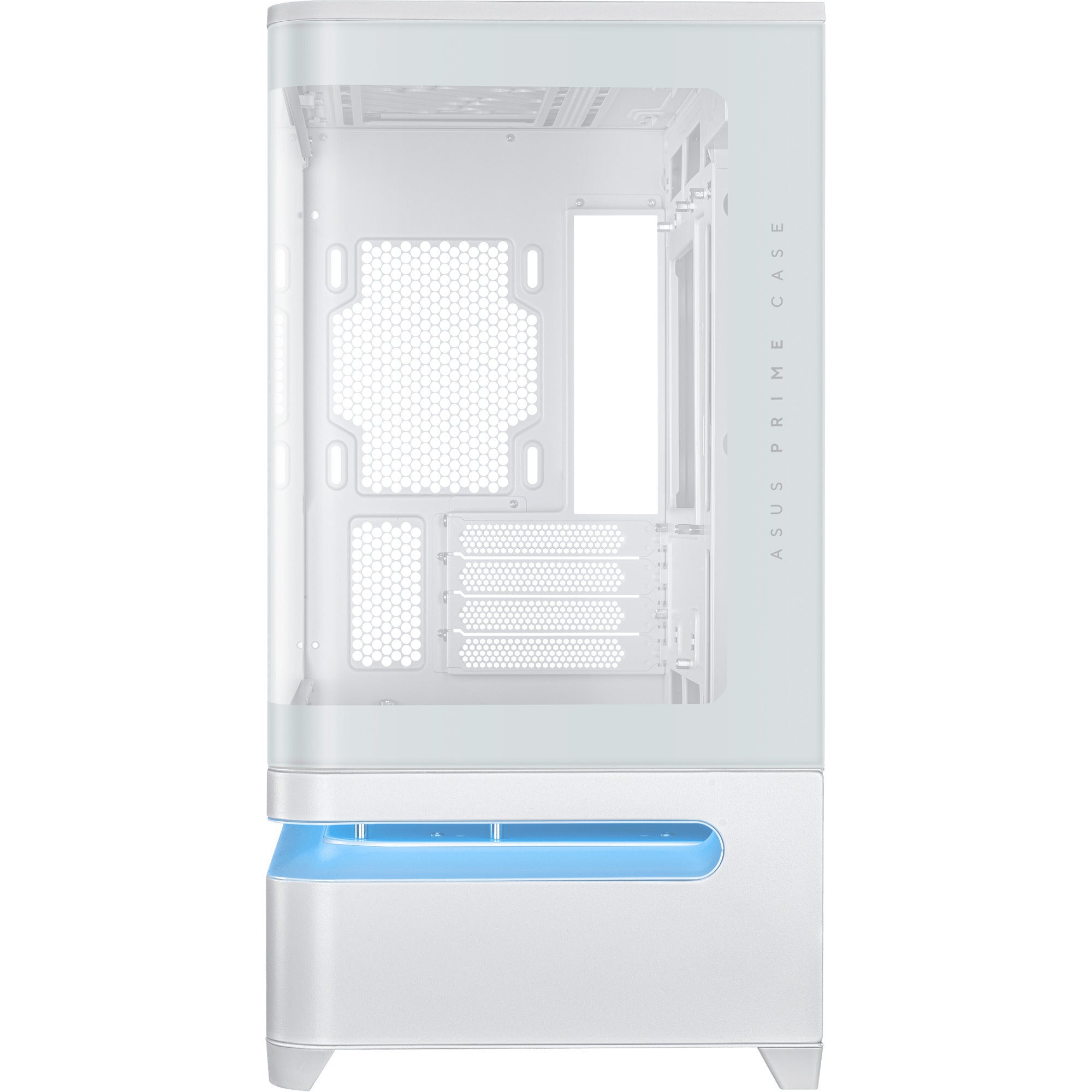 Asus prime ap202 midi tower behuizing (wit | 2x usb-a | 1x usb-c | rgb | tempered glass)