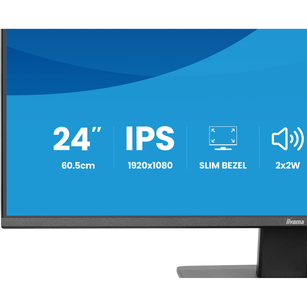 Iiyama prolite x2493hsu-b1 23.8 monitor (zwart (mat), 120 hz, hdmi, displayport, usb, audio)