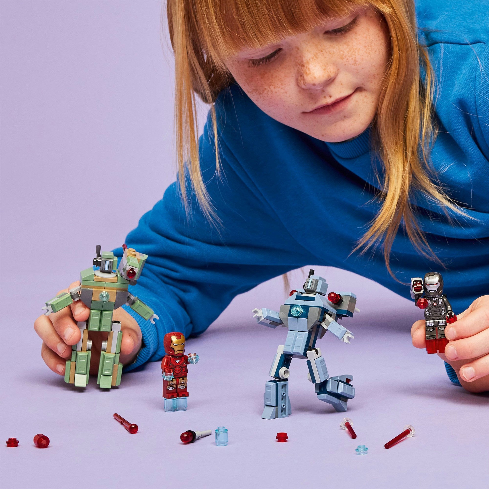 Lego marvel - iron man en war machine vs. hammer drones constructiespeelgoed (76320)