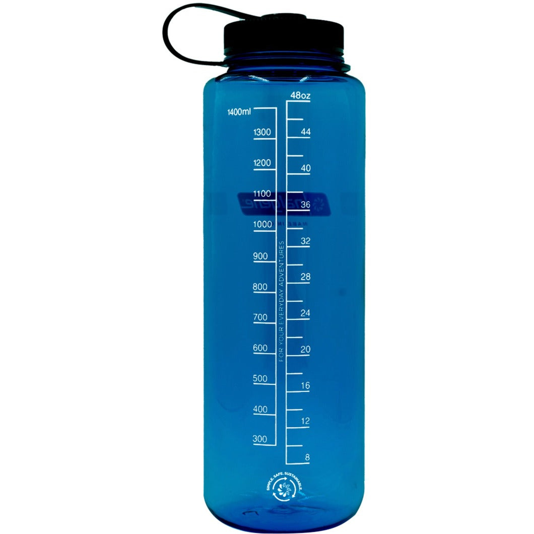 Nalgene drinkfles wide mouth sustain silo 1,5 liter (transparant blauw)
