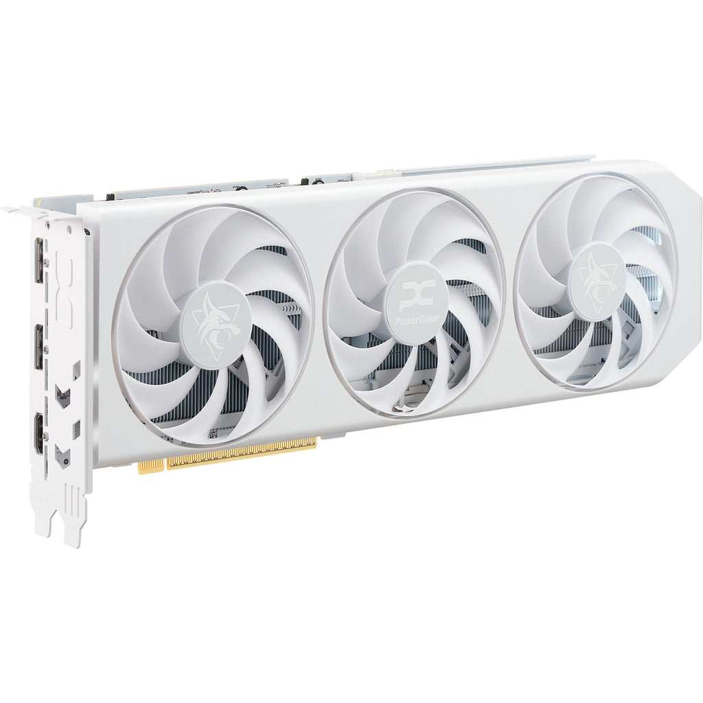 Powercolor radeon rx 9060 xt hellhound spectral white 16g grafische kaart (wit, rdna4, gddr6, 2x displayport, 1x hdmi 2.1)