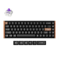 Keychron k6 he-f1 rgb mechanisch toetsenbord (zwart, us lay-out (qwerty), gateron double-rail magnetic nebula, 65%, rgb leds, osa double-shot pbt, hot swap, usb-c | 2.4 ghz | bluetooth 5.1)