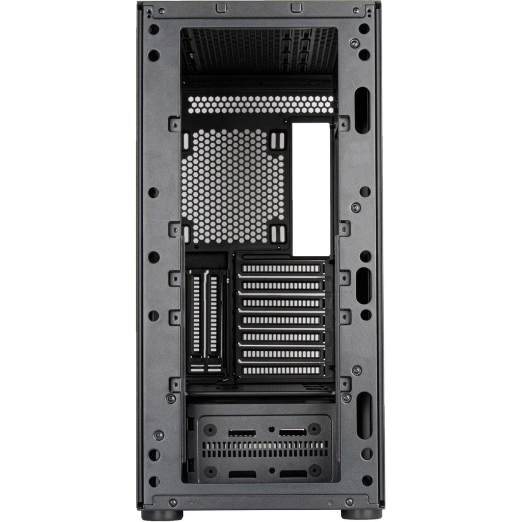 Silverstone sst-sed1-b midi tower behuizing (zwart | 2x usb-a | 1x usb-c)