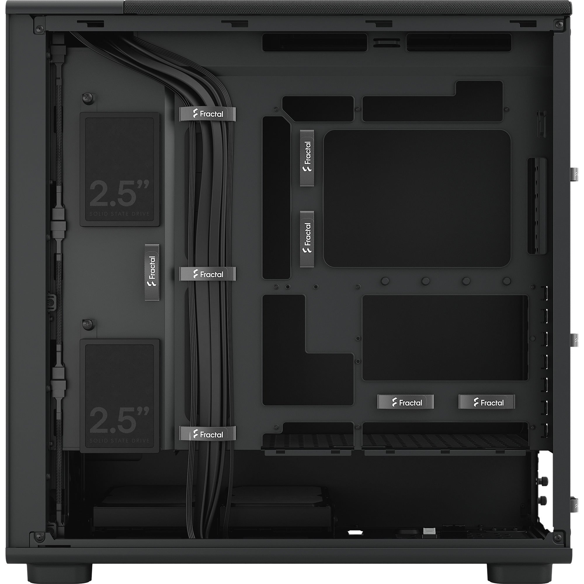 Fractal design epoch xl solid midi tower behuizing (zwart | 2x usb-a | 1x usb-c)