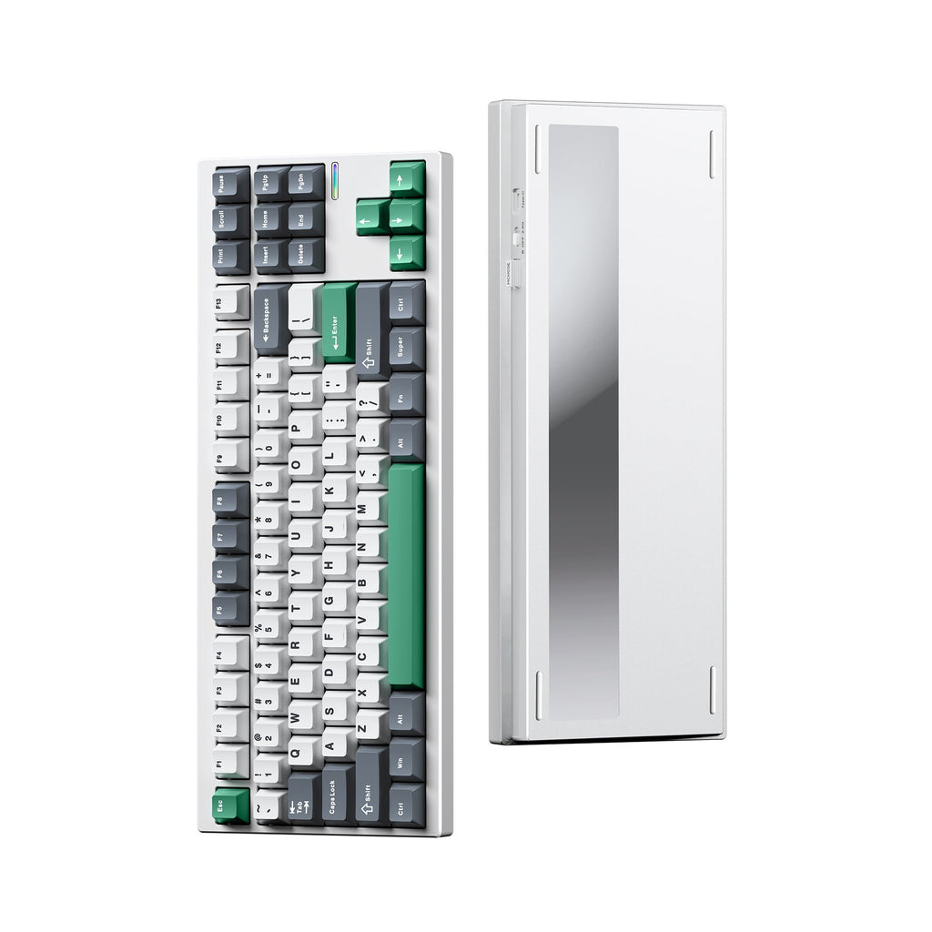 Mchose gx87 lite: white nano spraying matcha latte v2 aluminum custom mechanical toetsenbord (wit, huano matcha latte v2, rgb, hot swap, double-shot pbt, draadloos | bluetooth | usb-c)