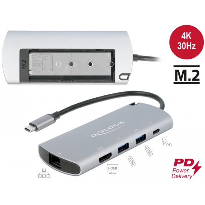 DeLOCK USB-Typ-C-Dockingstation mit M.2-Anschluss