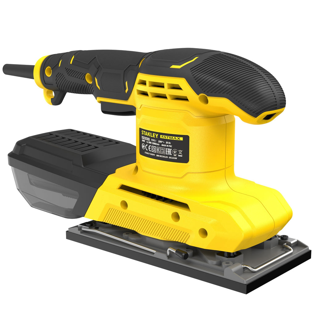 Stanley fatmax 280w 1 3vel vlakschuurmachine (geel zwart)