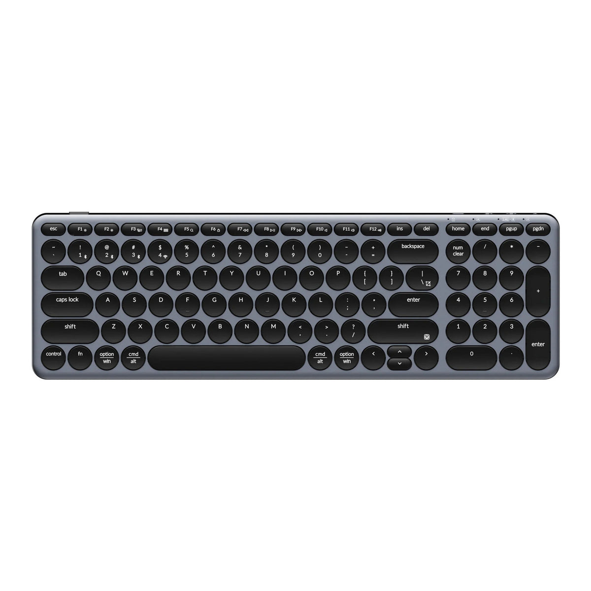 Keychron b4 pro-k1 toetsenbord (grijs, us lay-out (qwerty), scissor switches, 96%, abs keycaps, 2.4 ghz | bluetooth | usb)