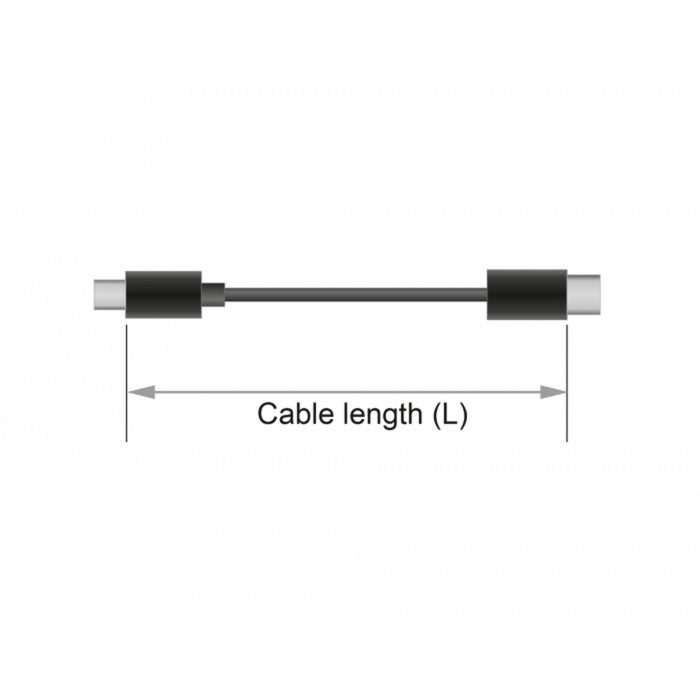 Delock usb-c verlengkabel (zwart, 2 meter)