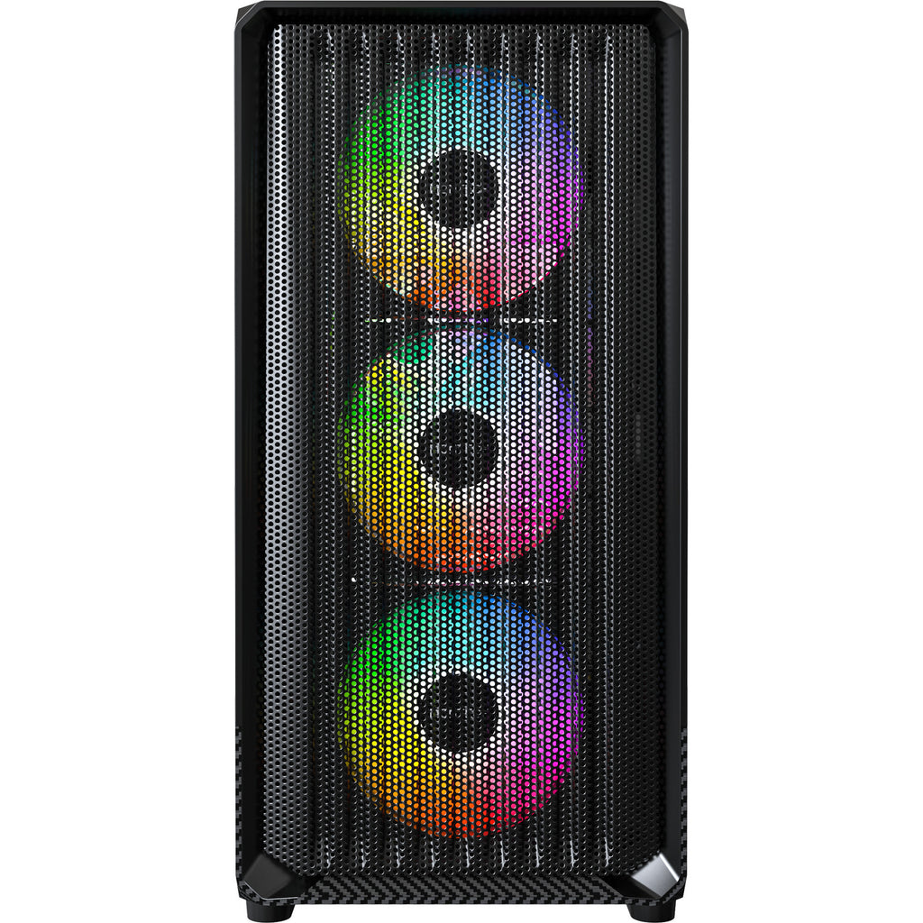 Montech x5m midi tower behuizing (zwart | 2x usb-a | 1x usb-c | rgb | tempered glass)