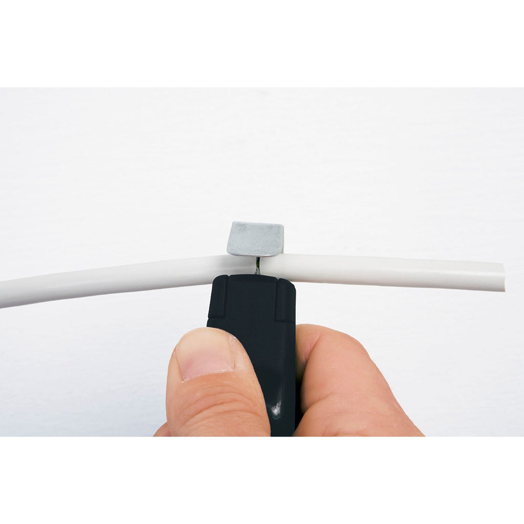 Wiha ontmantelingsgereedschap met zelfdraaiend sleepmes kabelstrip- ontmantelingsgereedschap (zwart rood, voor ronde kabel)