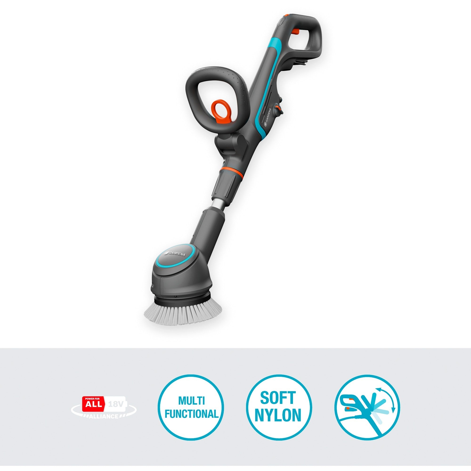 GARDENA AquaBrush Kompakt Akku-Multireiniger 02/18V P4A So