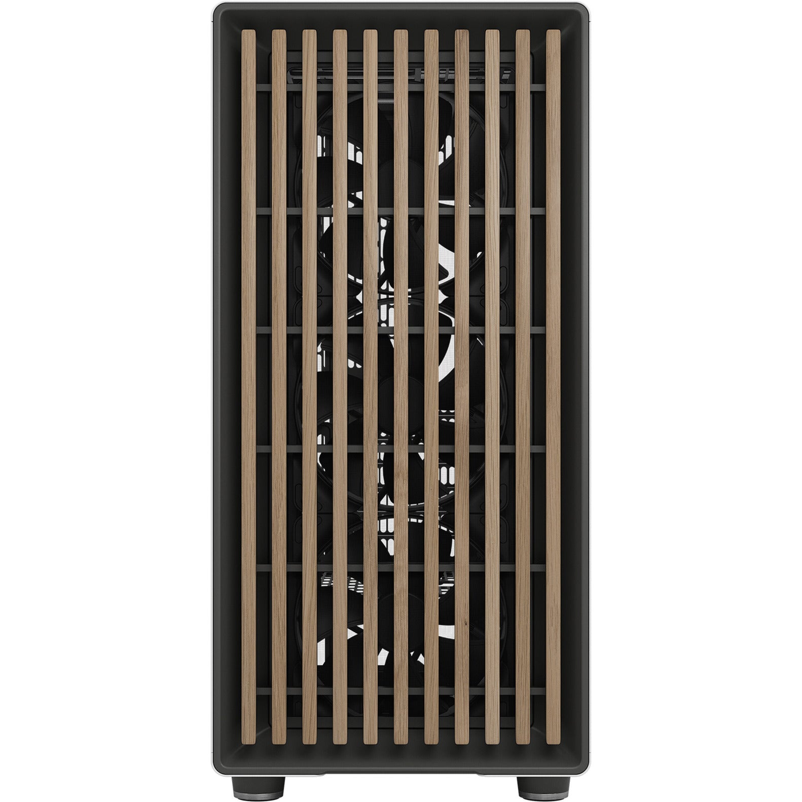 Fractal design north xl rc chalk white tg clear midi tower behuizing (wit houtkleur | 2x usb-a | 1x usb-c | tempered glass)