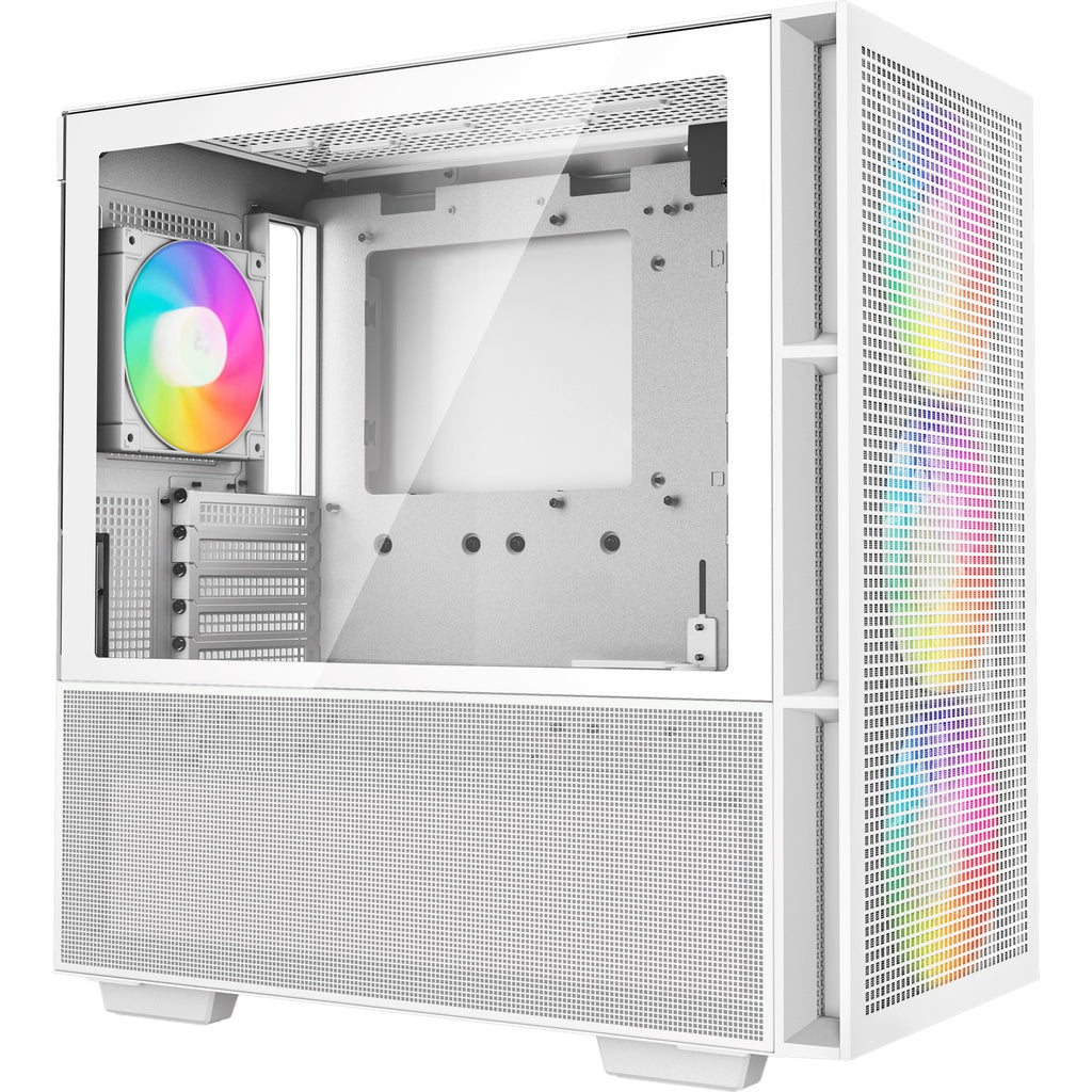 Deepcool ch560 midi tower behuizing (wit | 1x usb-a | 1x usb-c | rgb | tempered glass)