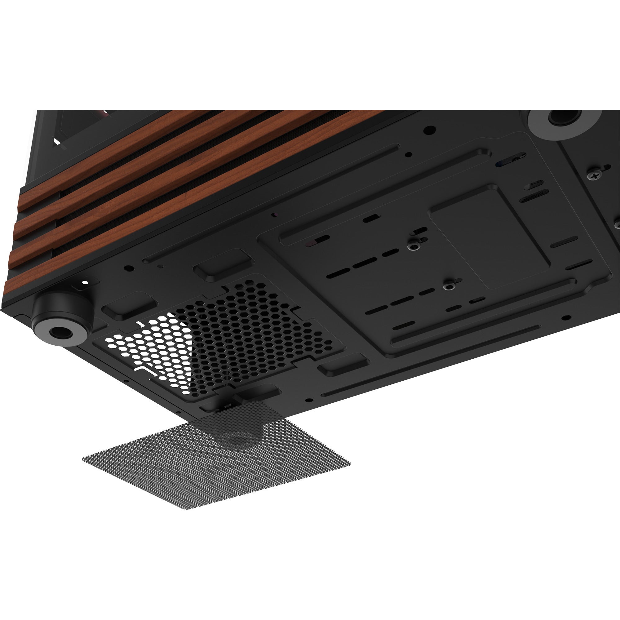 Thermaltake view 170 ws argb mini tower behuizing (zwart houtkleur | 2x usb-a | rgb | window)