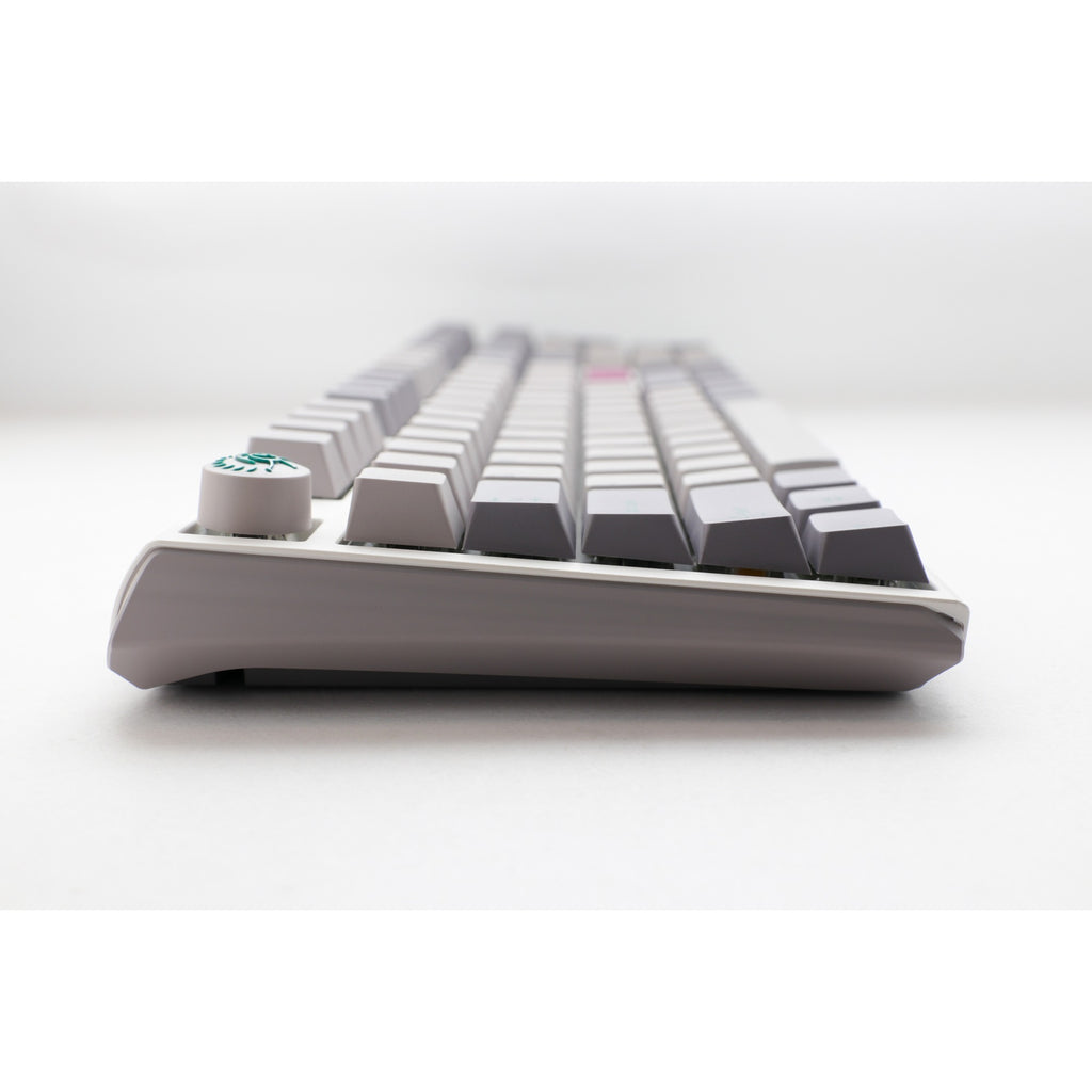 Ducky one 3 mist grey, toetsenbord (lichtgrijs, us lay-out, cherry mx red, rgb led, double-shot pbt, hot-swappable, quack mechanics)